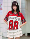 通気性抜群 スポーツ 冷感快適 体型カバー Vネック Tシャツ F-13499
