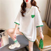 ファッション 3色選択可 シンプル 切り替え Tシャツ カットソー＜F-3070＞