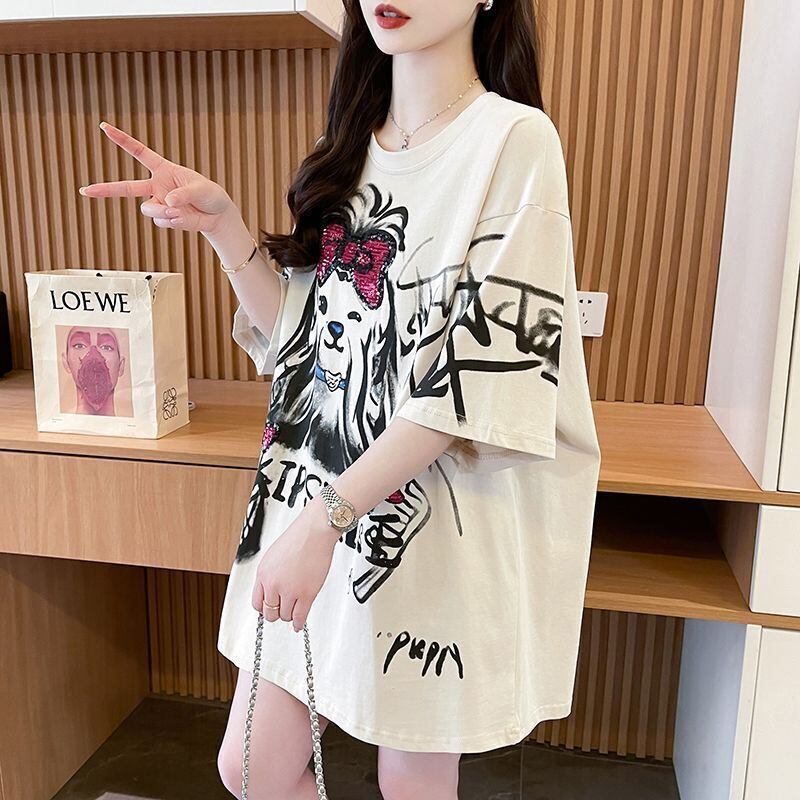 キュート 絶対流行 売れ筋 早い者勝ち カジュアル Tシャツ<F-11446>