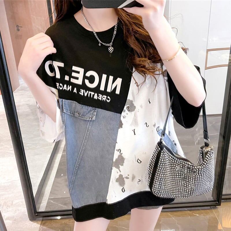 スタイリッシュ   一目惚れ Tシャツ カットソー＜F-3102＞