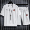 男女兼用 スポーツ風 Tシャツ & ショーツ セットアップ F-7043
