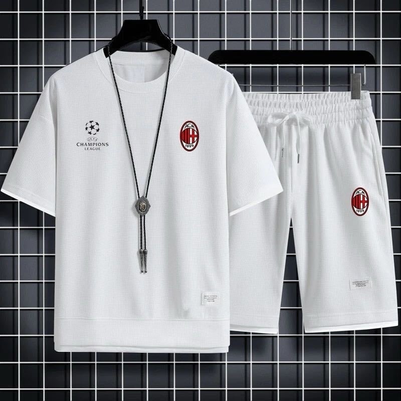男女兼用 スポーツ風 Tシャツ & ショーツ セットアップ F-7043