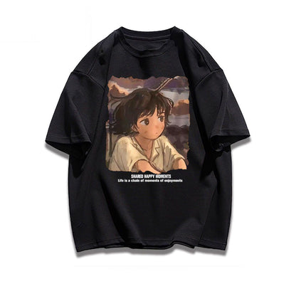 都市ファッショ デザイン オシャレ カジュアル プリント全5色 半袖Tシャツ<F-9258>