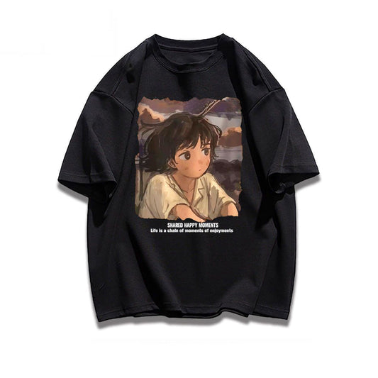 都市ファッショ デザイン オシャレ カジュアル プリント全5色 半袖Tシャツ<F-9258>