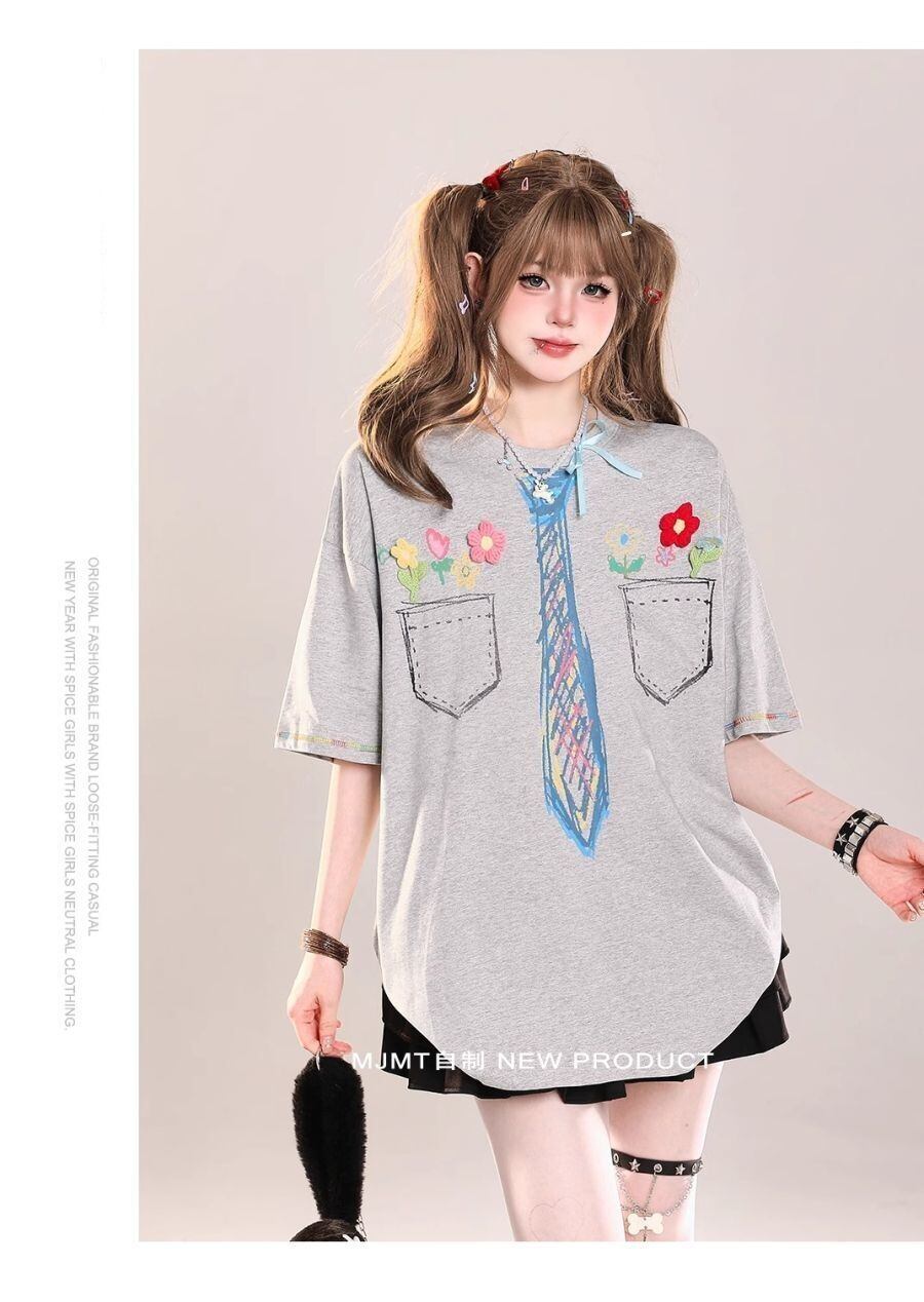 定番シンプル 絶対流行 今季マストバイ 早い者勝ち カジュアル 2色選択 Tシャツ<F-11664>