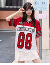 通気性抜群 スポーツ 冷感快適 体型カバー Vネック Tシャツ F-13499