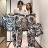 話題沸騰中 寝間着 新作 プリントパジャマ 3点セットアップ ルームウェア F-8915