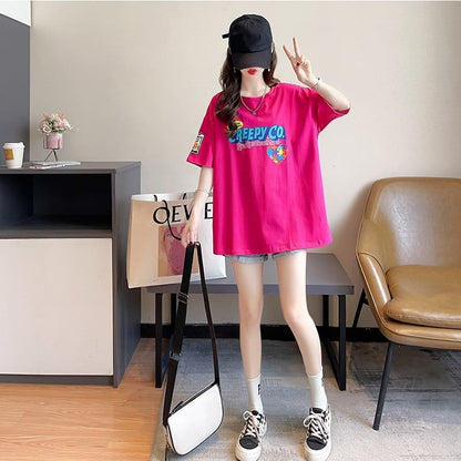 デザイン感   チャーミング Tシャツ カットソー＜F-3409＞