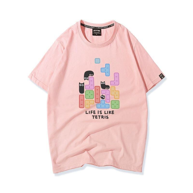 活躍する優秀アイテム 着心地良い カジュアル プリント 全8色 半袖Tシャツ 男女兼用F-9321