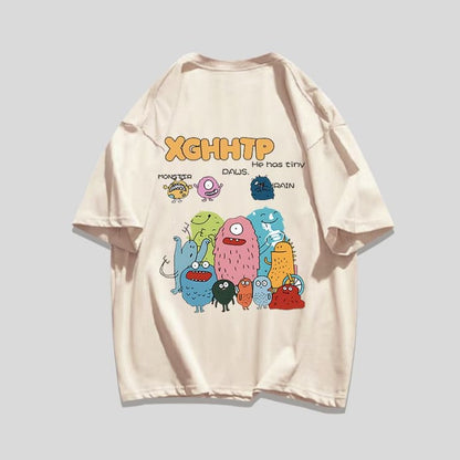 男女兼用 シンプル プリント Tシャツ F-13304