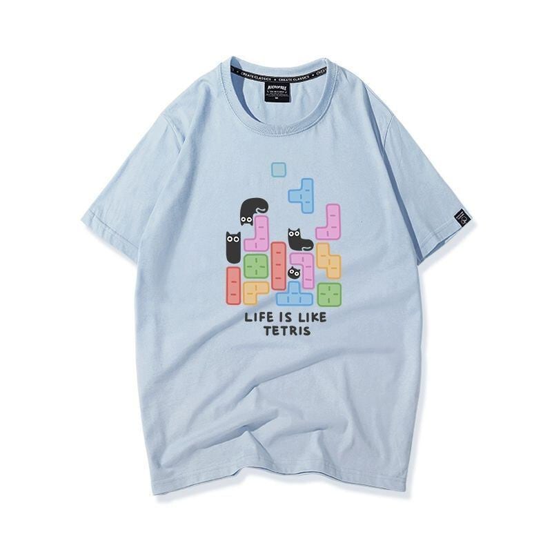 活躍する優秀アイテム 着心地良い カジュアル プリント 全8色 半袖Tシャツ 男女兼用F-9321