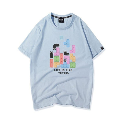 活躍する優秀アイテム 着心地良い カジュアル プリント 全8色 半袖Tシャツ 男女兼用F-9321