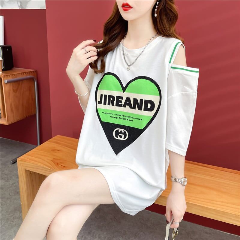 スタイリッシュ   一目惚れ Tシャツ カットソー＜F-3521＞