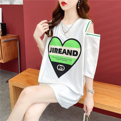 スタイリッシュ   一目惚れ Tシャツ カットソー＜F-3521＞