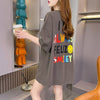 レインボースマイリーファッションオールマッチルーズ半袖Tシャツ<F-2860>