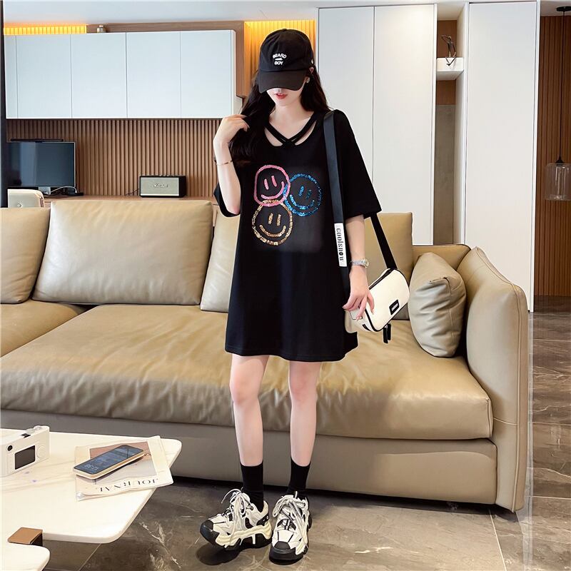 今季マストバイ スウィート 特別デザイン プリント 全2色 半袖Tシャツ<F-8538>