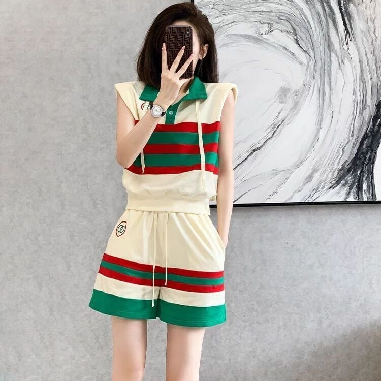 大活躍 シンプル ファッション 上品 ブラウスⅹパンツセット<F-6624>