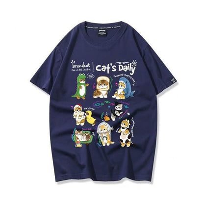 超人気 軽くて涼しくて可愛い！デザイン性抜群 カジュアル プリント全6色 半袖TシャツF-9319