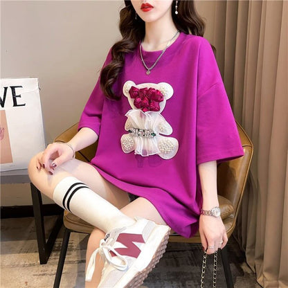 デザインセンス重工業立体パターンベアーズニューアイロンダイヤメッシュ半袖Tシャツ<F-2916>