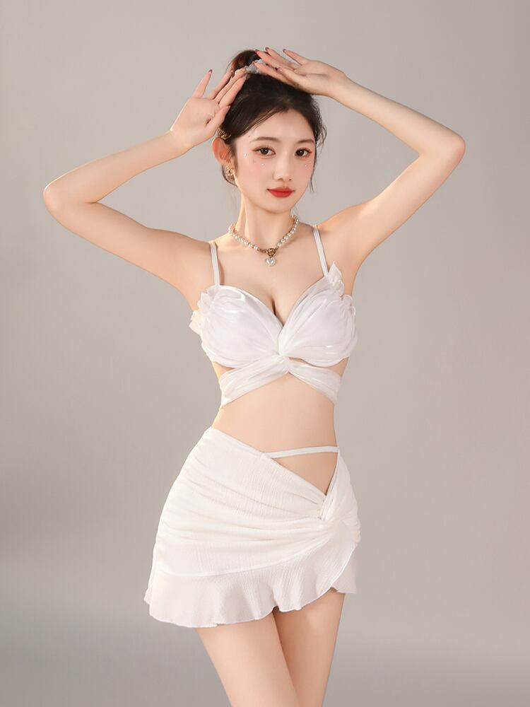 美人度アップ 半袖 カジュアル Tシャツ 水着 ワンピース ＜F-11817＞