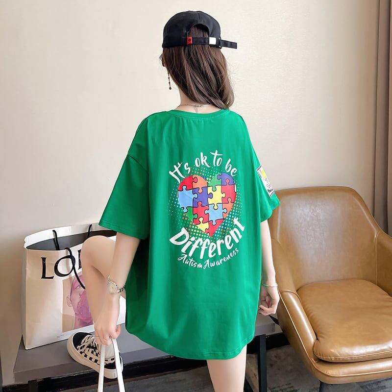 デザイン感   チャーミング Tシャツ カットソー＜F-3409＞