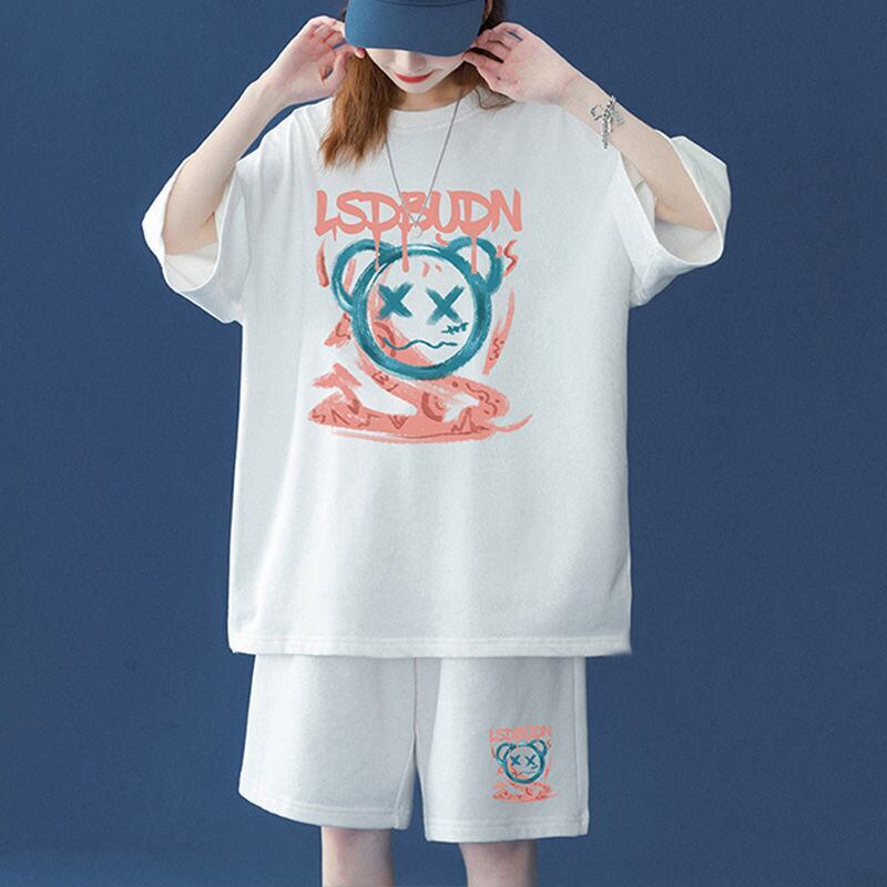 早い者勝ち   半袖Ｔシャツⅹパンツセット全4色