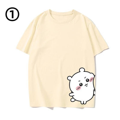 男女兼用 シンプル 着心地良い ゆったり Tシャツ F-13201