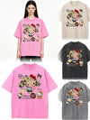 売れ筋 カジュアル プリント Tシャツ F-13442