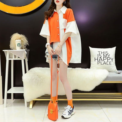 絶対流行   ファッション 半袖Tシャツ 全2色<F-8039>
