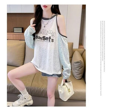 大人気 ラウンドネック スウィート 長袖 Tシャツ ＜F-8629＞