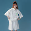 期間限定 ゆったり感アップ ファッション Tシャツ＋ショートパンツ セットアップ＜F-8679＞