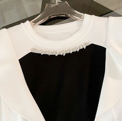 新商品 ホットダイヤモンド 絶対欲しい 切り替え 半袖 Tシャツ ショートパンツ セットアップF-8864