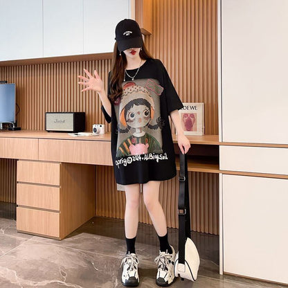 新作 特別デザイン アバンギャルド プリント全3色 半袖Tシャツ カットソー ＜F-8605＞
