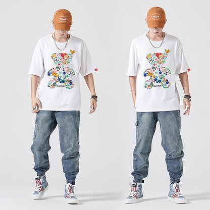 上質 絶対流行 早い者勝ち 早い者勝ち カジュアル 男女兼用 2色選択 Tシャツ<F-11131>