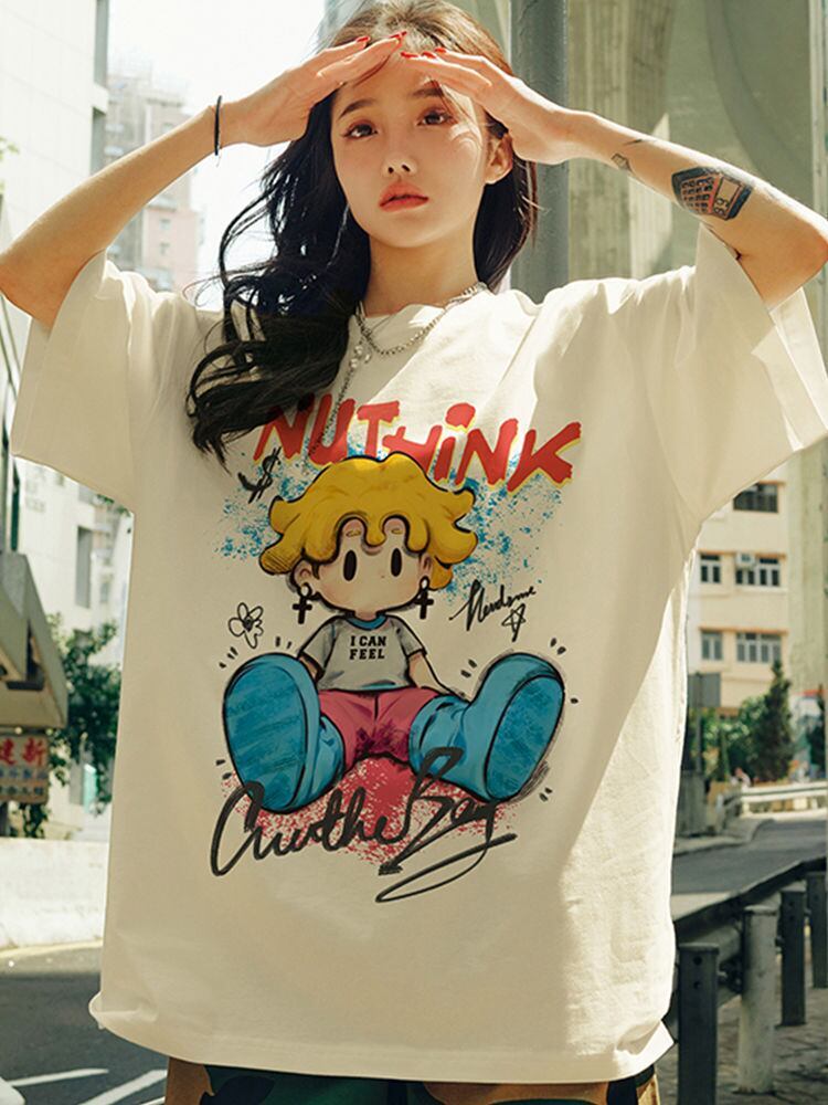話題沸騰中 目を奪われる 流行新作 カジュアル ゆったり 全2色 半袖Tシャツ＜F-9295＞