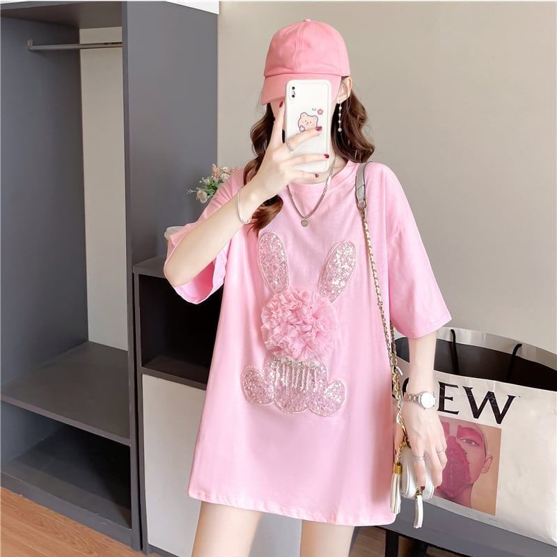 オシャレ度満点   一目惚れ Tシャツ カットソー＜F-3422＞