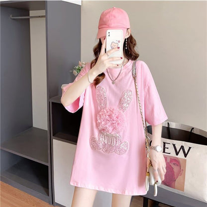 オシャレ度満点   一目惚れ Tシャツ カットソー＜F-3422＞