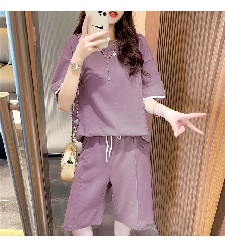 定番シンプル 半袖Ｔシャツⅹパンツセット全4色 カジュアル <F-8732>