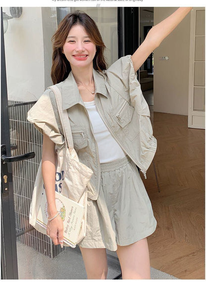 ファッション デニム 個性派 半袖Ｔシャツⅹパンツセット<F-11726>