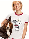 着瘦せ プリント 半袖 配色 カジュアル Tシャツ F-13496