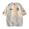 定番シンプル  今季マストバイ 全4色 ロゴプリント ダメージ加工Tシャツ  男女兼用F-13044