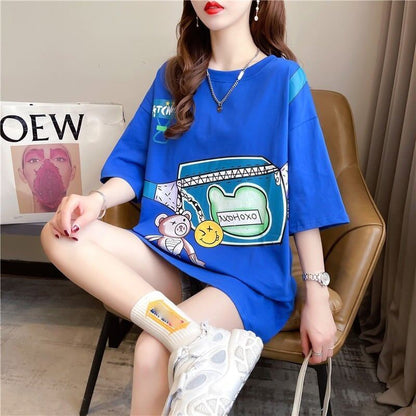 個性的なデザイン 3色選択可 一目惚れ プリント Tシャツ カットソー＜F-3062＞