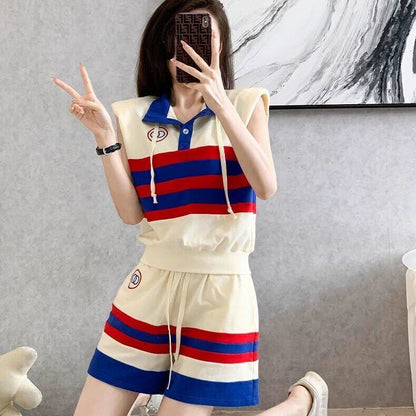 大活躍 シンプル ファッション 上品 ブラウスⅹパンツセット<F-6624>