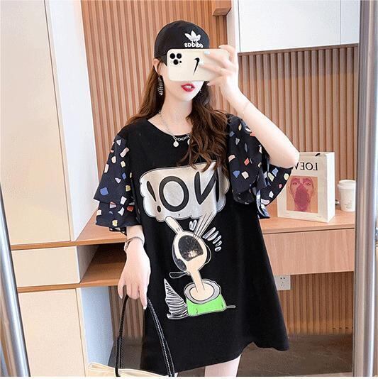 ウエスタンスタイルとデザインのフライングスリーブTシャツ<F-3003>