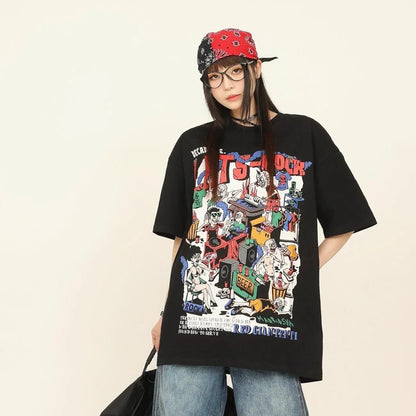 売れ筋 早い者勝ち 絶対流行 カジュアル 2色選択 Tシャツ<F-11524>