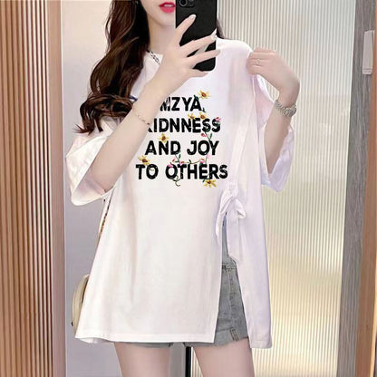 売れ筋 早い者勝ち 絶対流行 カジュアル 2色選択 Tシャツ<F-11608>