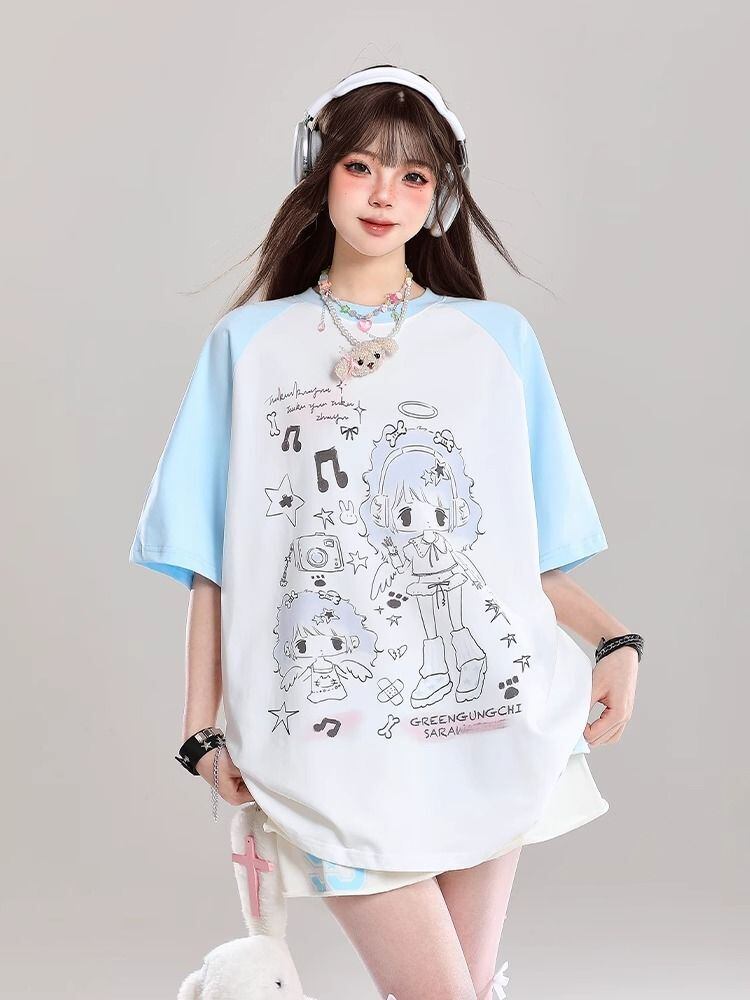 絶対欲しい 売れ筋 話題沸騰中 絶対流行 早い者勝ち カジュアル 2色選択 Tシャツ<F-11278>