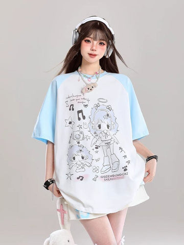 絶対欲しい 売れ筋 話題沸騰中 絶対流行 早い者勝ち カジュアル 2色選択 Tシャツ<F-11278>