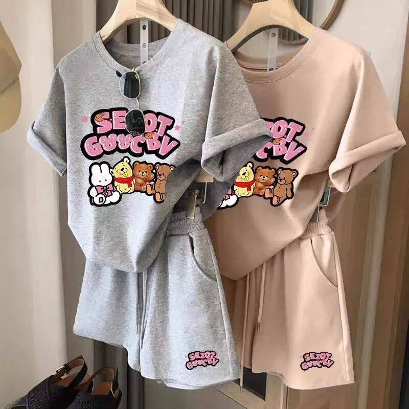 カジュアル 半袖 全４色 Tシャツ ショートパンツ セットアップ ＜F-11598＞