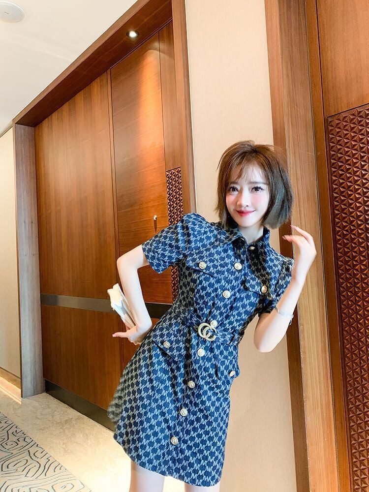 超人気 好感度UP 美人度アップ 上質 ファッション デニム ワンピースF-8960